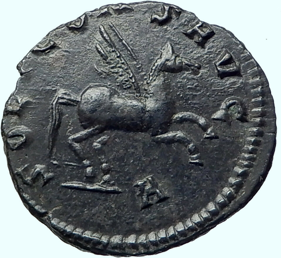 GELLIENUS Authentic Ancient 260AD Genuine Roman Coin PEGASUS Flying HORSE i42109