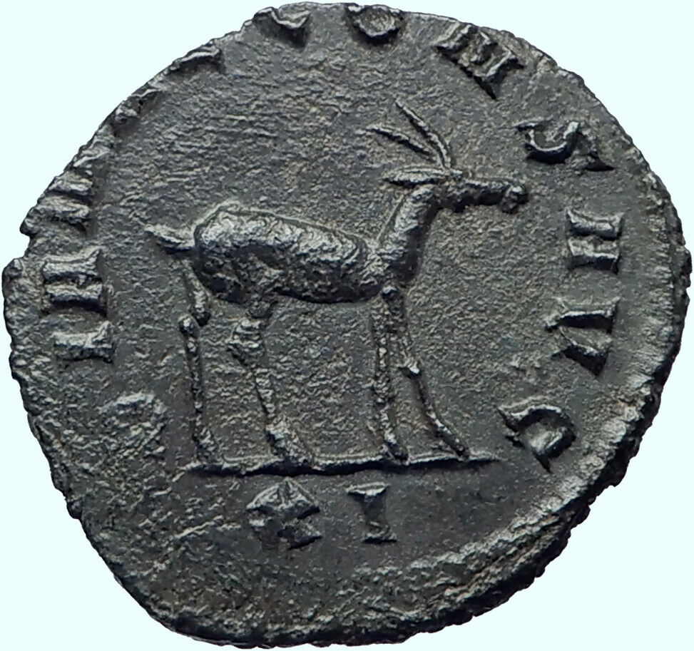 GALLIENUS Authentic Ancient 267AD Rome Genuine Roman Coin ANTELOPE i42091