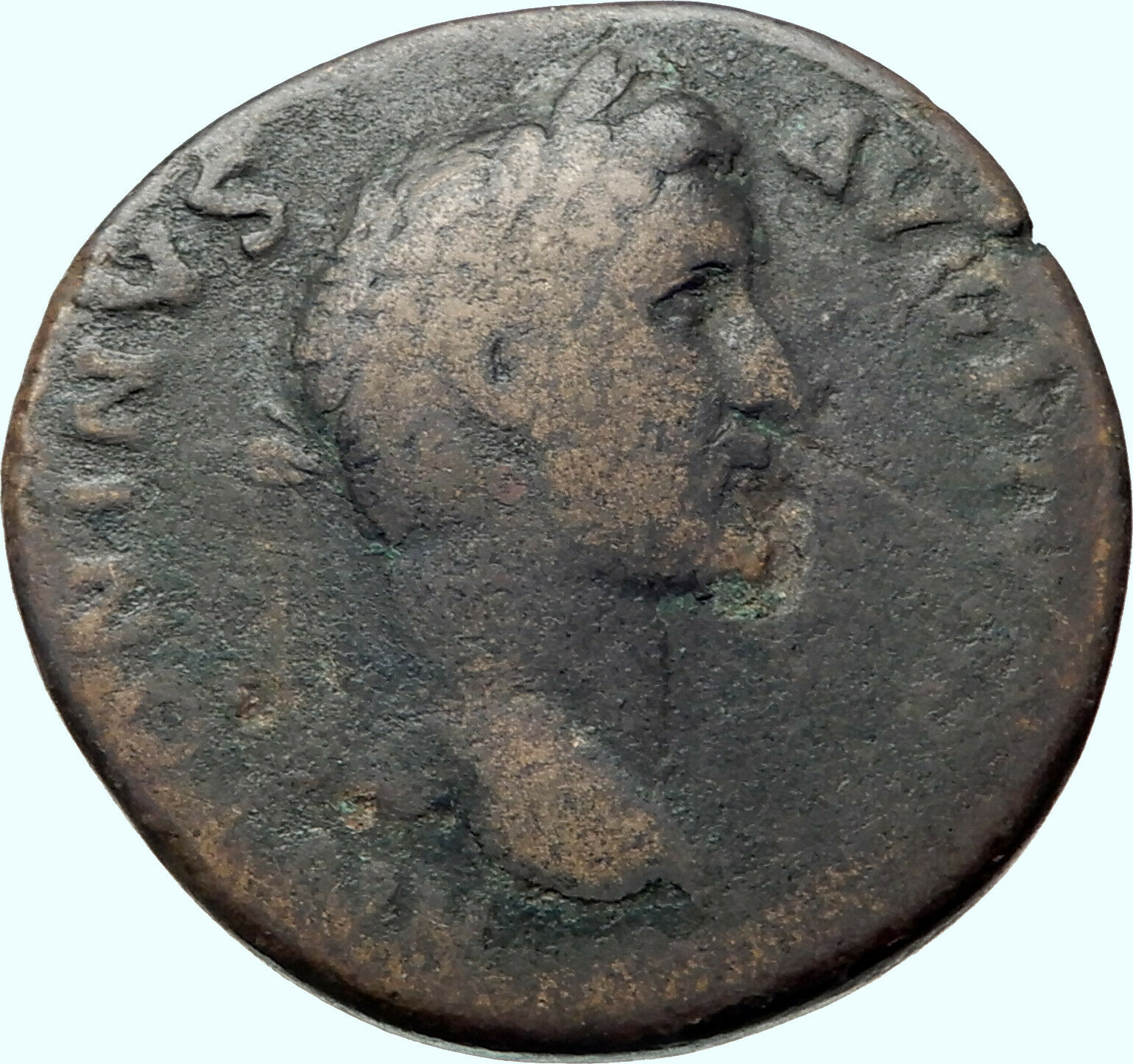 ANTONINUS PIUS Authentic Ancient 140AD Rome SESTERTIUS Roman Coin ROMA i42120