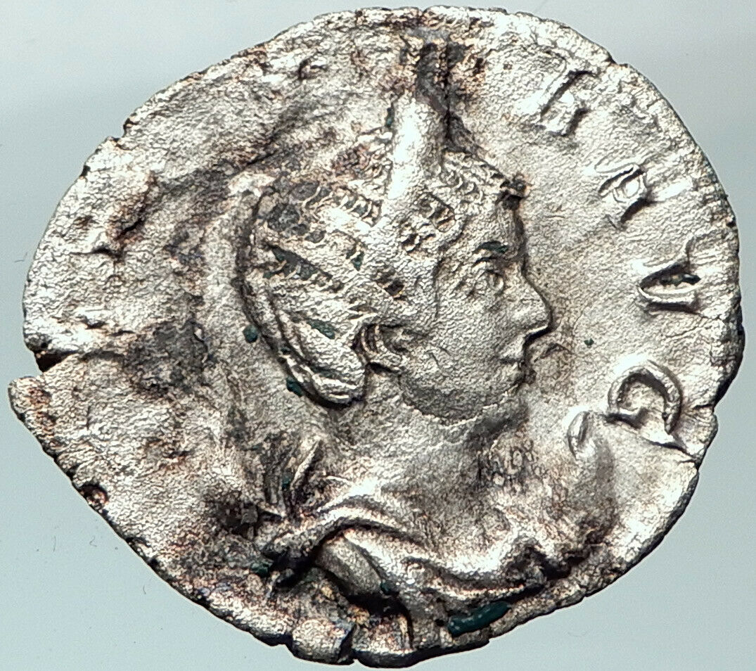 Salonina Silver Rare Ancient Roman Coin Dea Segetia Four columnsTemple i41656