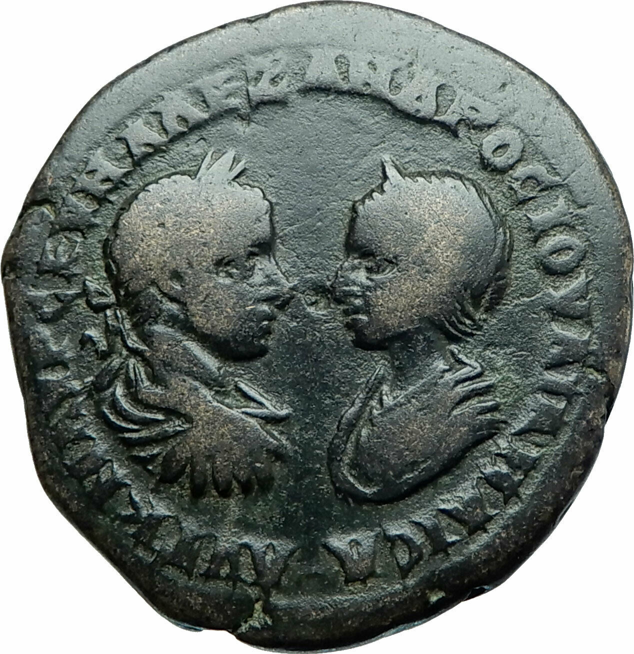 SEVERUS ALEXANDER & JULIA MAESA Marcianopolis Ancient Roman Coin DEMETER i79045