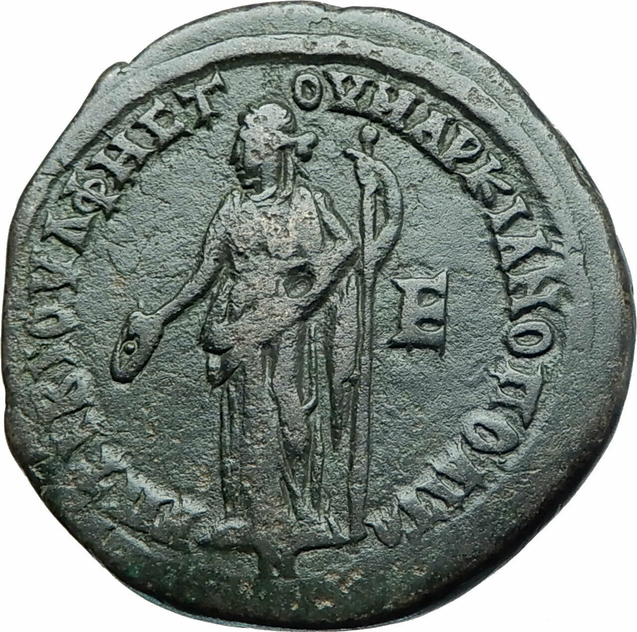 SEVERUS ALEXANDER & JULIA MAESA Marcianopolis Ancient Roman Coin DEMETER i79045