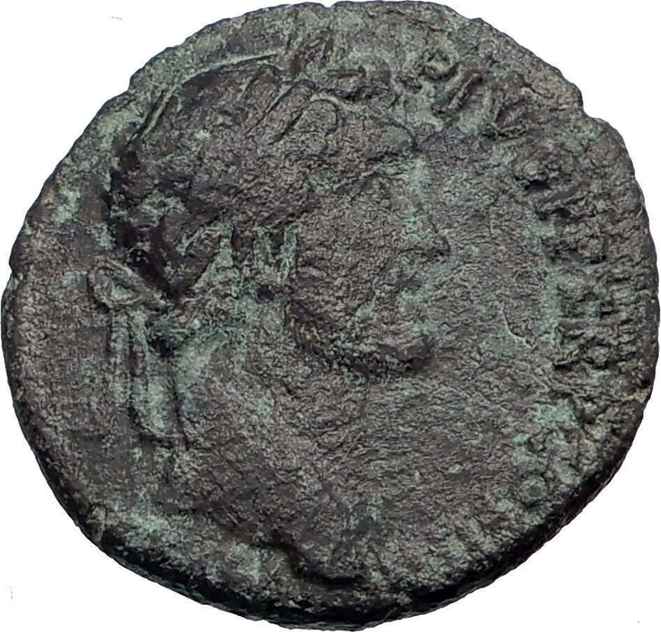 Antoninus Pius Augustus Julius Caesar Statues Philippi Macedon Roman Coin i43614