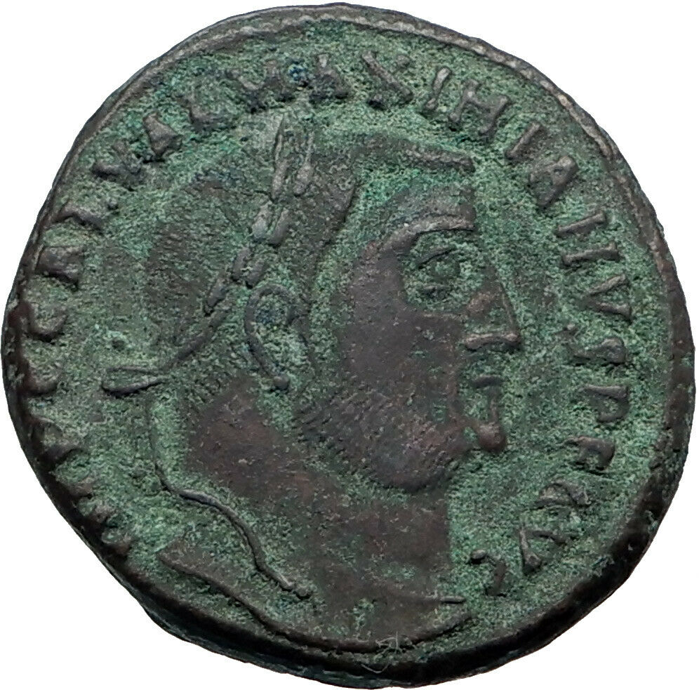 Galerius 308AD Alexandria mint RARE Ancient Roman Coin Genius Cult i44517