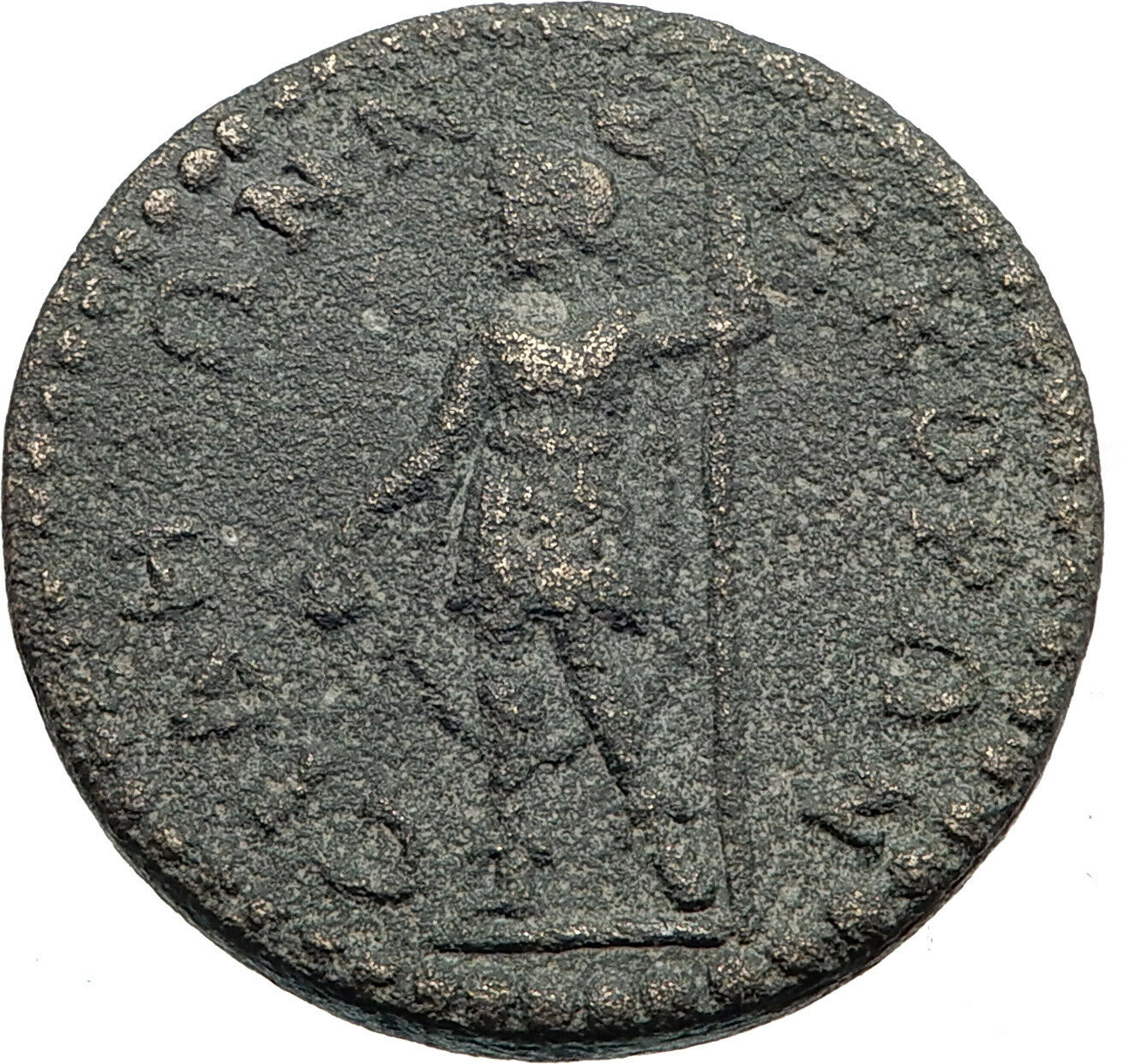 GALLIENUS 253AD Side Pamphylia Necorate Authentic Ancient Roman Coin i44154