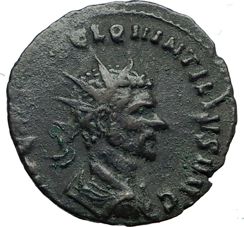 Quintillus 270AD Very rare Ancient Roman Coin PAX Peace Cult i42274