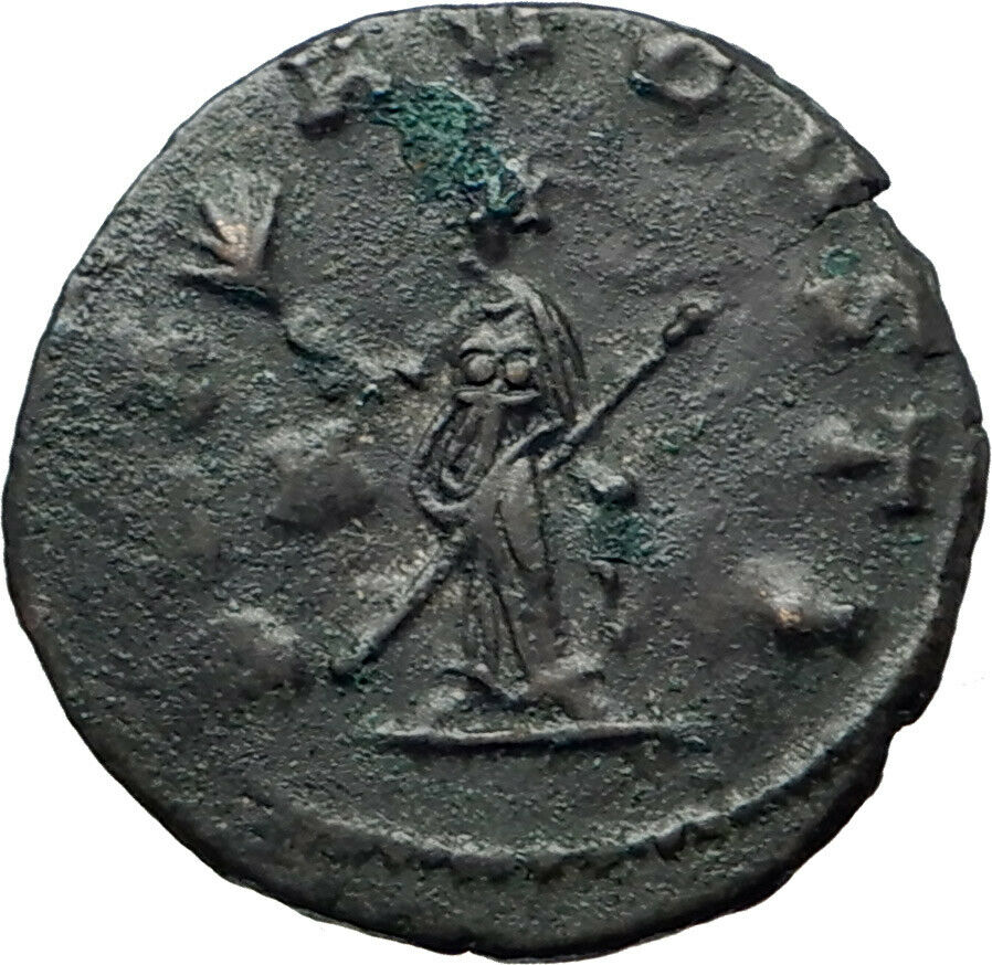 Quintillus 270AD Very rare Ancient Roman Coin PAX Peace Cult i42274