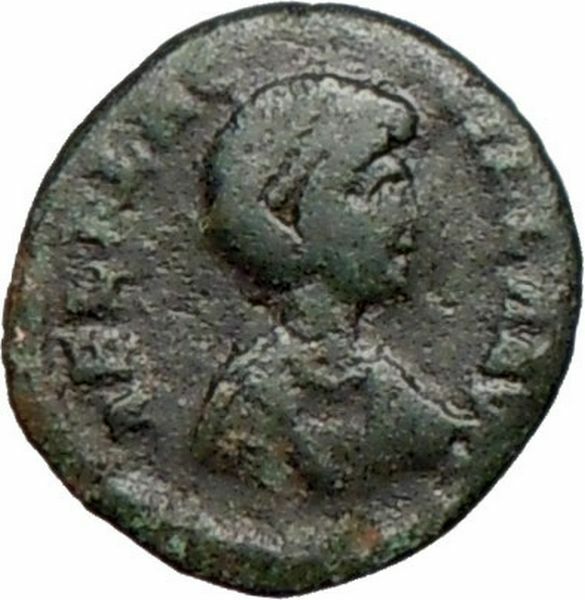 AELIA FLACILLA 379AD Rare Ancient Roman Coin VICTORY CHI-RHO Christ i25061