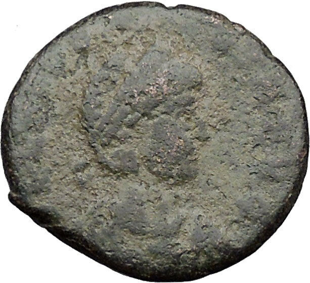 Aelia Eudoxia consort of Arcadius 401AD Ancient Roman Coin Victory Christ i31435