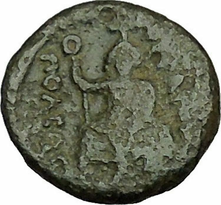 URANOPOLIS in MACEDONIA 300BC Aprodite as Uranus Earth Globe Greek Coin i39793