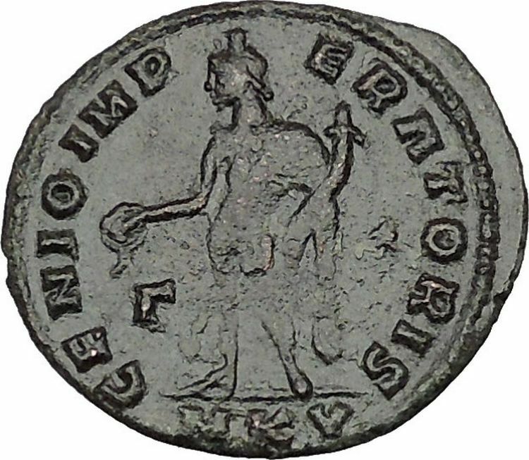 GALERIUS 309AD Large Ancient Roman Coin GENIUS Cult Wealth PROTECTION i40572