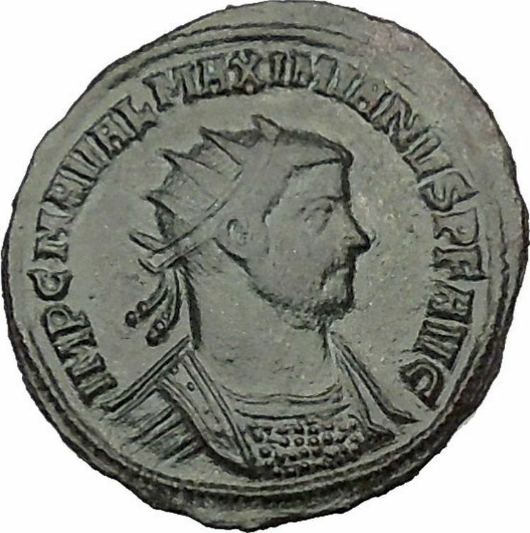 Maximian with Hercules sacrificing 292AD Ancient Roman Coin i40650