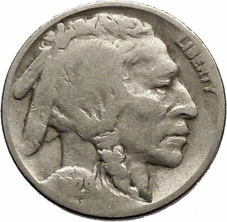 1929 BUFFALO NICKEL 5 Cents of United States of America USA Antique Coin i43735