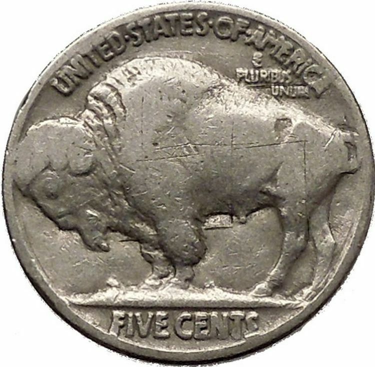 1936 BUFFALO NICKEL 5 Cents of United States of America USA Antique Coin i43849