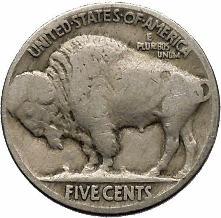 1926 BUFFALO NICKEL 5 Cents of United States of America USA Antique Coin i43683