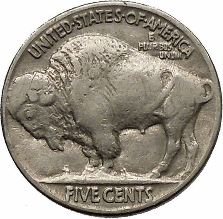 1936 BUFFALO NICKEL 5 Cents of United States of America USA Antique Coin i43858