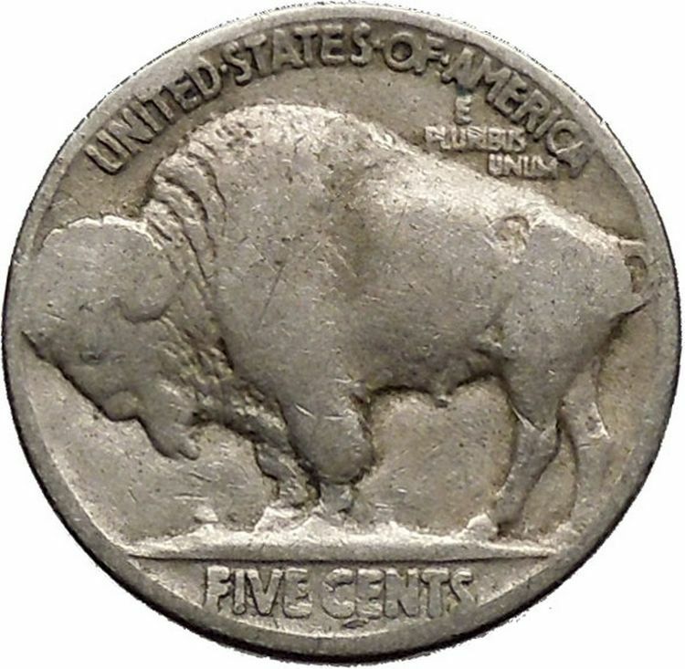 1924 BUFFALO NICKEL 5 Cents of United States of America USA Antique Coin i43665