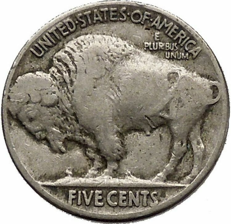 1936 BUFFALO NICKEL 5 Cents of United States of America USA Antique Coin i43819