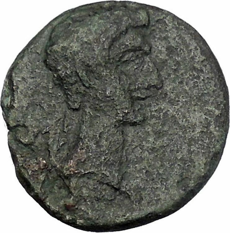 AUGUSTUS 27BC Thessaly Koinon ATHENA Authentic Ancient Roman Coin RARE i47215