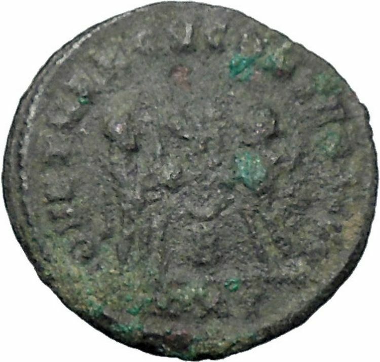 DIOCLETIAN receiving Victory on globe from JUPITER Ancient Roman Coin i47640