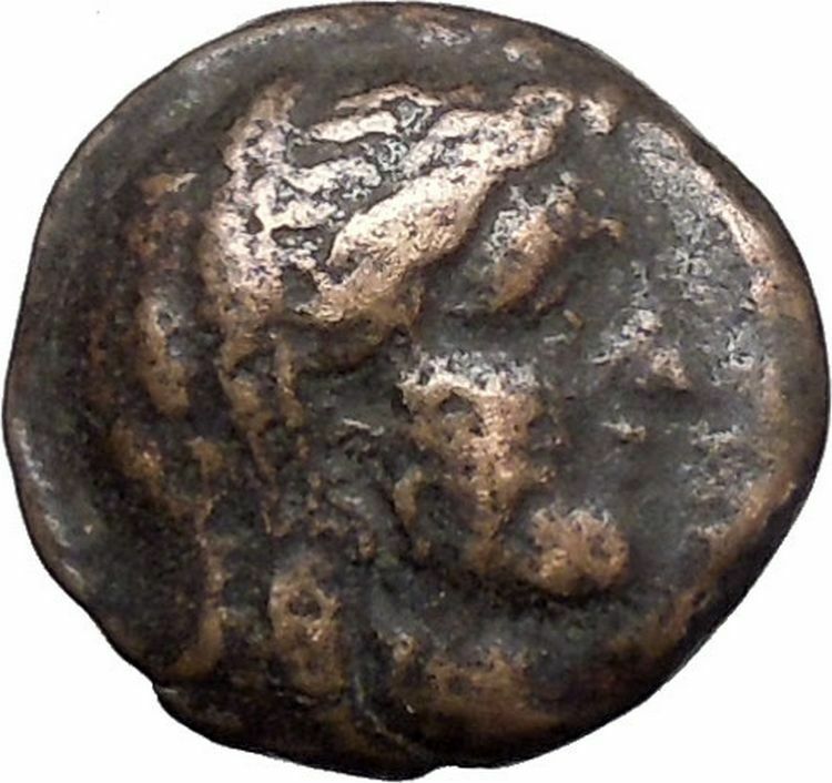 PELINNA Thessaly 306BC Mantho w casket Horse man Ancient Greek Coin i47596