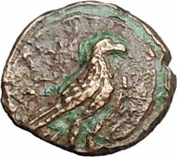 Kyme in Aeolis 350BC EAGLE & VASE on Authentic Ancient Greek Coin i48605