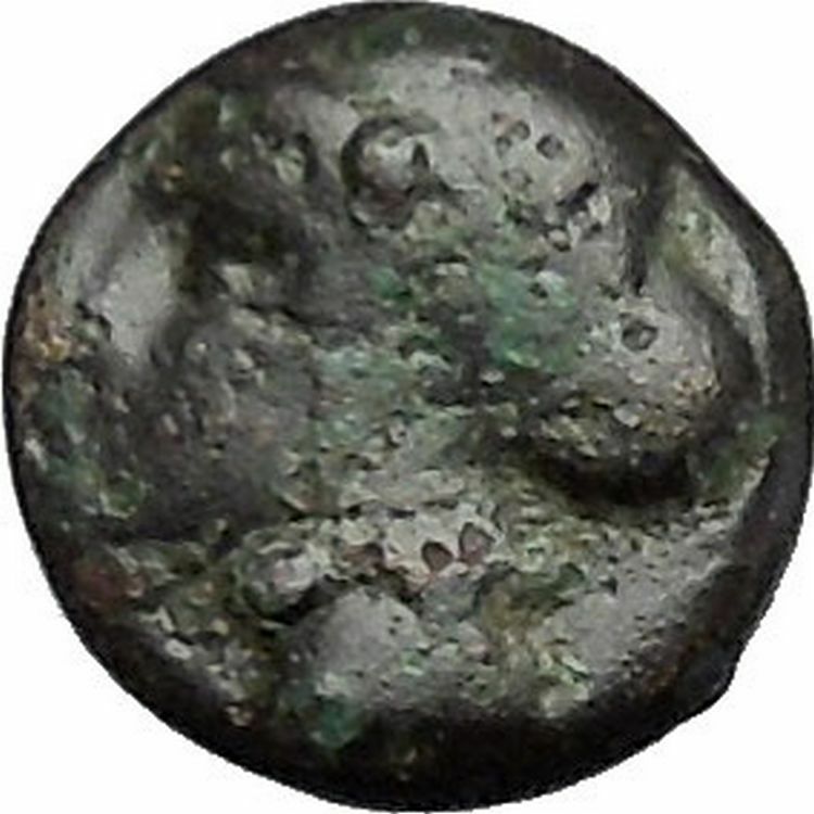 Boione in Aiolis 300BC Ancient Greek Coin Female head BULL i49586