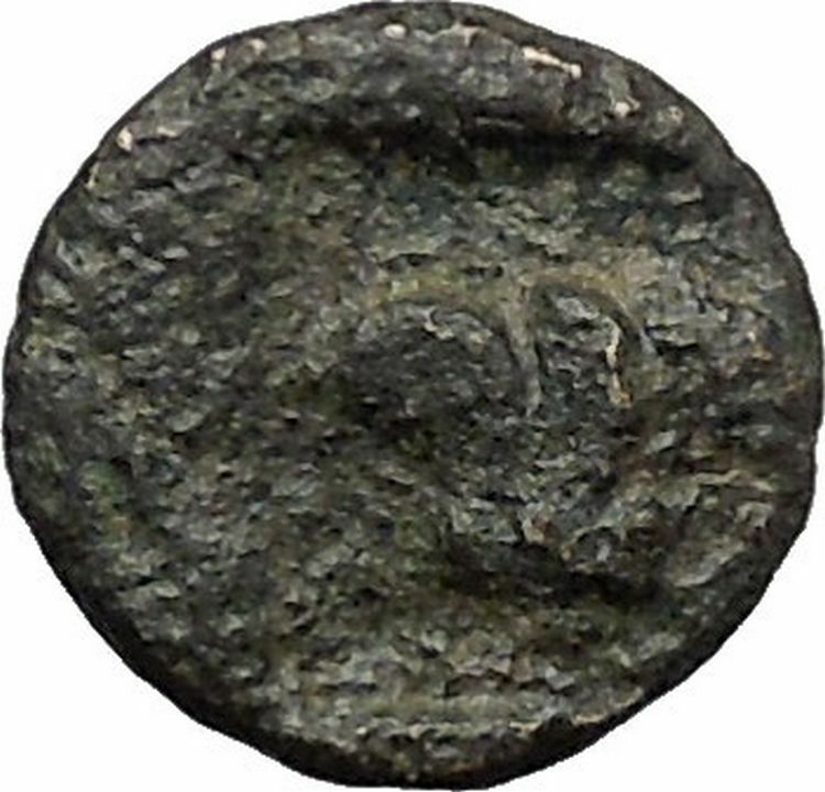 RHODES Island Off CARIA 394BC Nymph Rhodos ROSE Ancient Greek Coin i49616