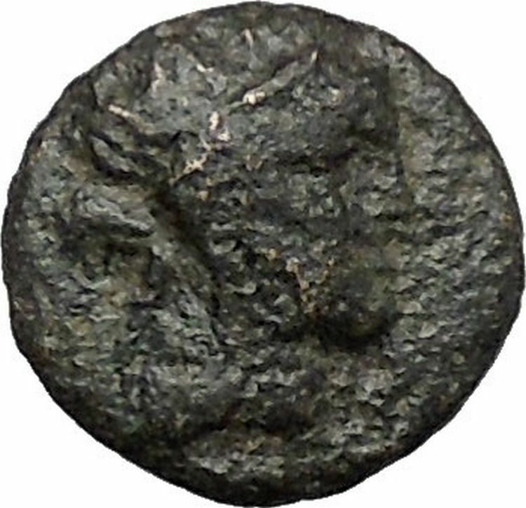 RHODES Island Off CARIA 394BC Nymph Rhodos ROSE Ancient Greek Coin i49616