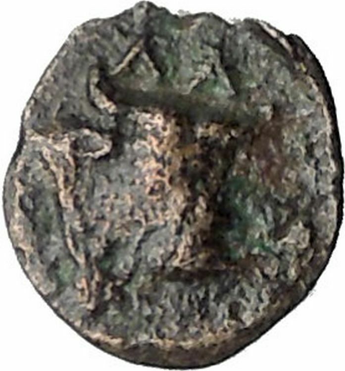 Larissa Phriconis in Aeolis 400BC Original Ancient Greek Coin Female Bull i49651