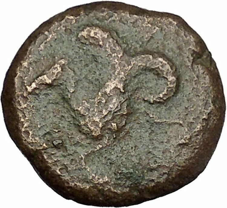 Syracuse in Sicily 375BC Tyrant Dionysios Greek Coin ATHENA HIPPOCAMP i51719