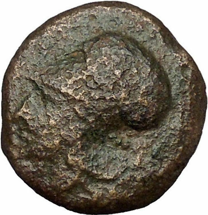 Syracuse in Sicily 375BC Tyrant Dionysios Greek Coin ATHENA HIPPOCAMP i51719