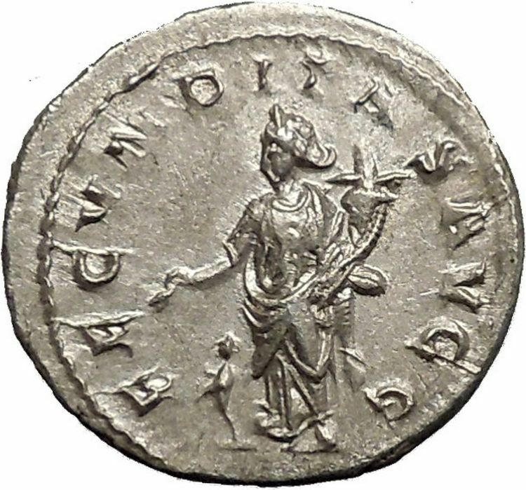 Herennia Etruscilla Hostilian mother Silver Ancient Roman Coin Fertility i52230