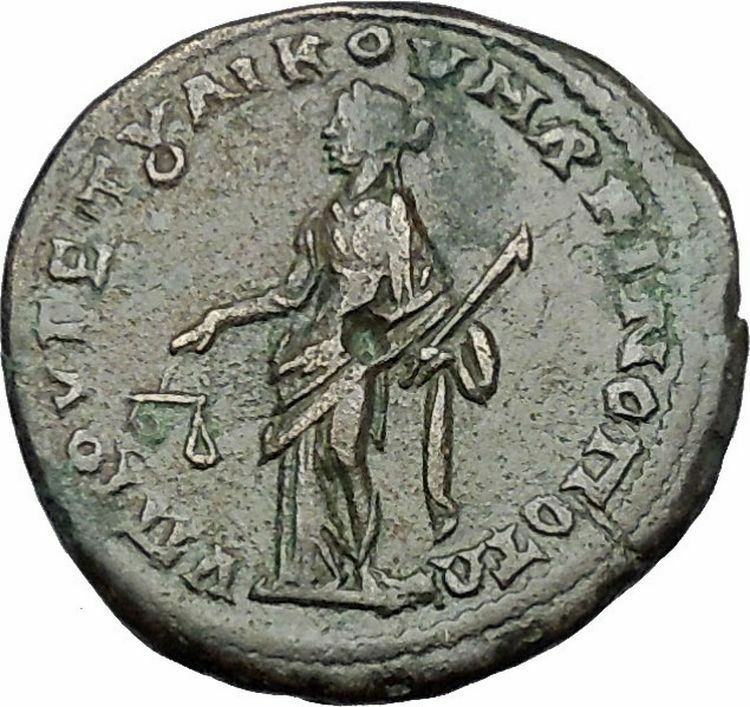 SEVERUS ALEXANDER 222AD Marcianopolis NEMESIS Original Ancient Roman Coin i50940