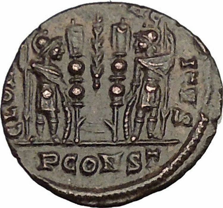 Constantine I The Great 330AD Ancient Roman Coin Glory of Arny Legions i53044