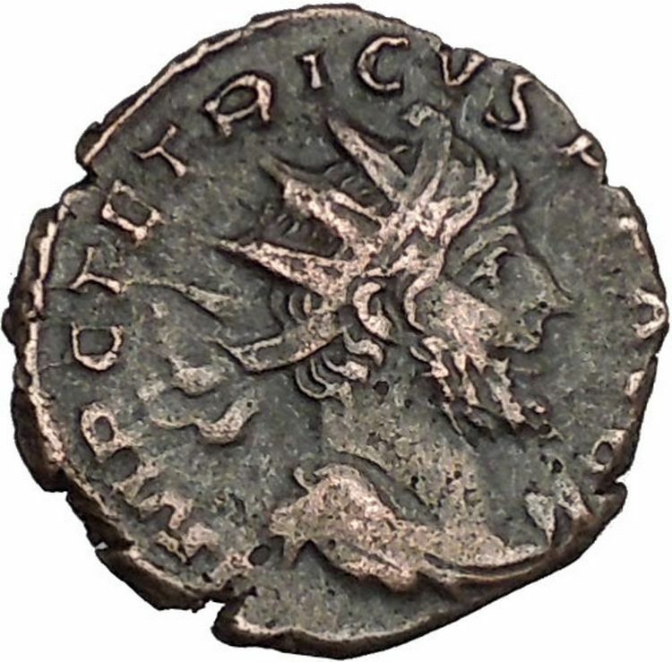 Tetricus I Gallic Roman 271AD Rare Ancient Roman Coin Virtus Courage Cult i53031