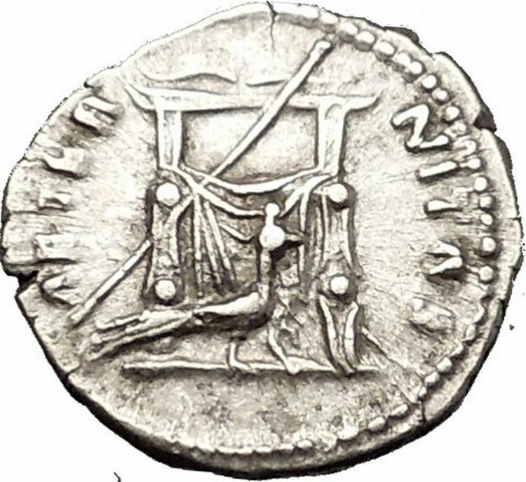 Faustina I Antoninus Pius wife RARE Silver Ancient Roman Coin Throne i53350