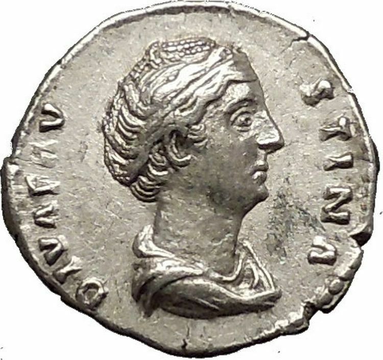 Faustina I Antoninus Pius wife RARE Silver Ancient Roman Coin Throne i53350