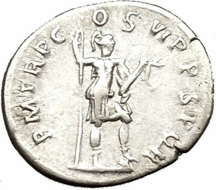 TRAJAN 114AD Authentic Ancient Silver Roman Coin Virtus with parazonium i53357