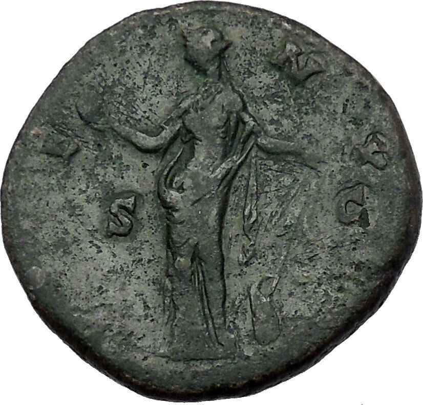 FAUSTINA II Marcus Aurelius Wife Sestertius Ancient Roman Coin Venus i54381