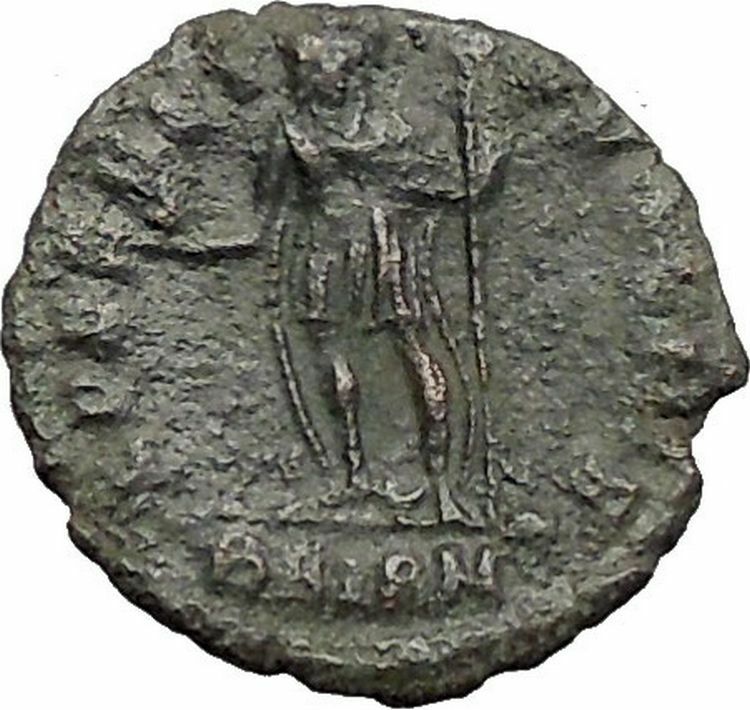 CONSTANTIUS II Constantine the Great son w power symbol 355AD Roman Coin i56190