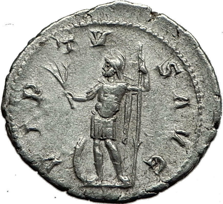 GORDIAN III 238AD Silver Genuine Ancient Roman Coin Poss Unpublished MARS i59111