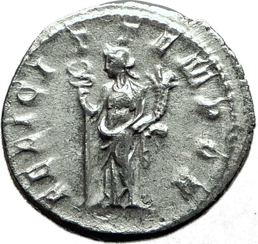 GORDIAN III 244AD Authentic Genuine Ancient Silver Roman Coin Felicitas i59125