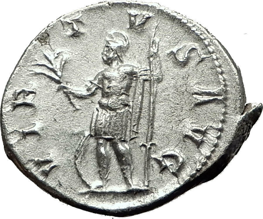 GORDIAN III 238AD Silver Genuine Ancient Roman Coin Poss Unpublished MARS i59464