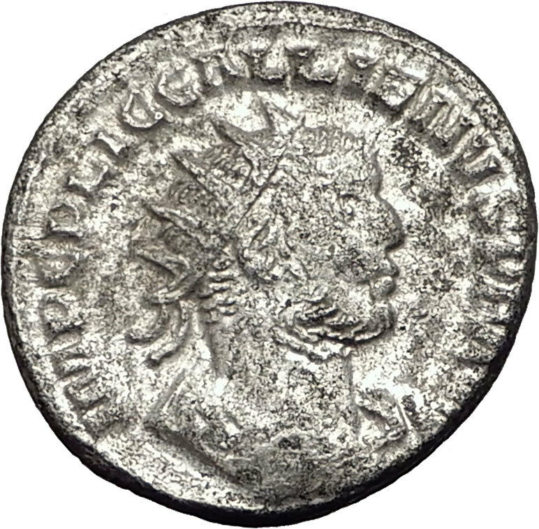 Gallienus & Valerian I 253AD Authentic Genuine Silver Ancient Roman Coin i58991