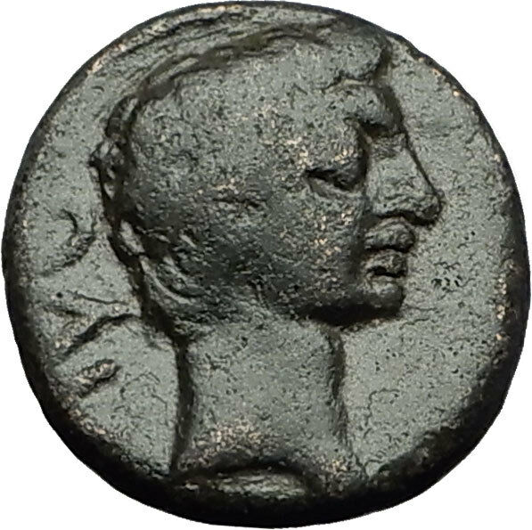 AUGUSTUS 27BC Philippi Macedonia PRIESTS Founding City Oxen Roman Coin i59298