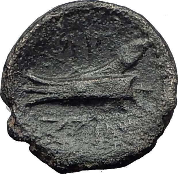 ARADOS in PHOENICIA 206BC Zeus Galley Ship RAM Genuine Ancient Greek Coin i60746