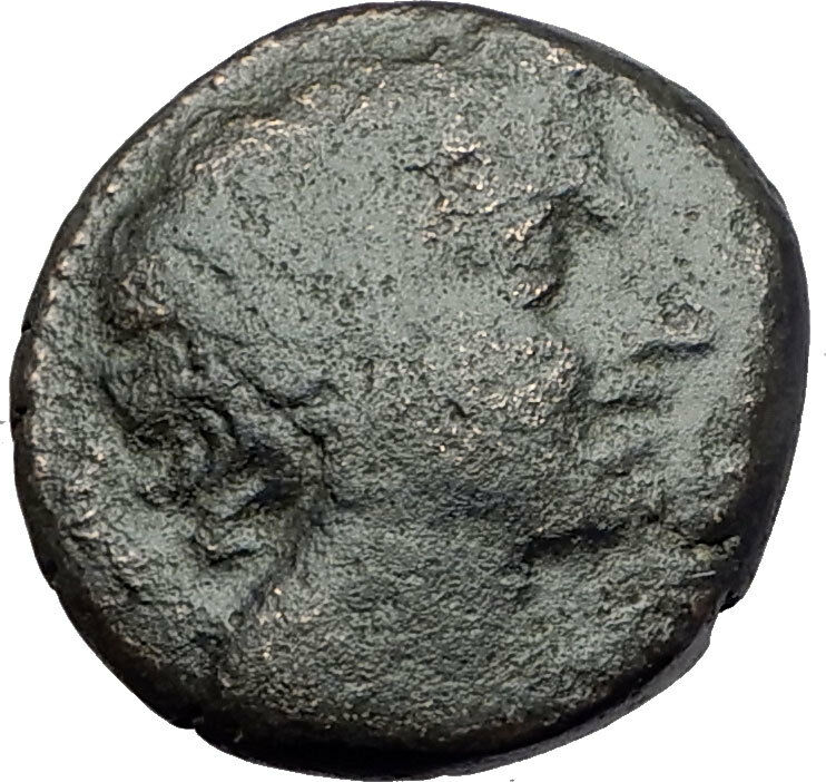 PELLA in MACEDONIA 187BC Pan Athena Authentic Ancient Genuine Greek Coin i60800