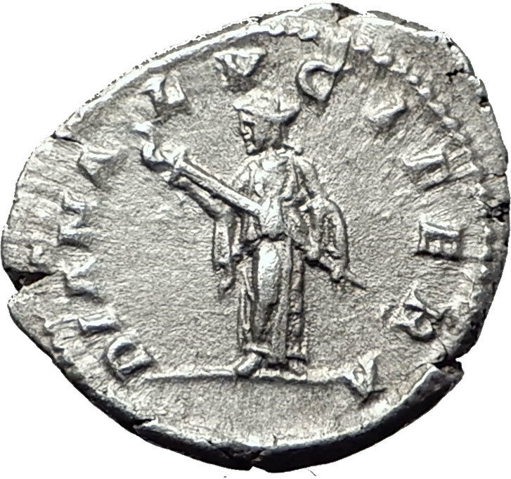 JULIA DOMNA 193AD Rome Authentic Ancient Silver Roman Coin DIANA LUCIFERA i61502