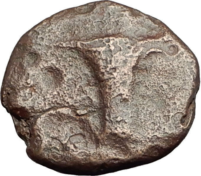 KYME in AEOLIS - Genuine 350BC Authentic Ancient Greek Coin HORSE & VASE i62525